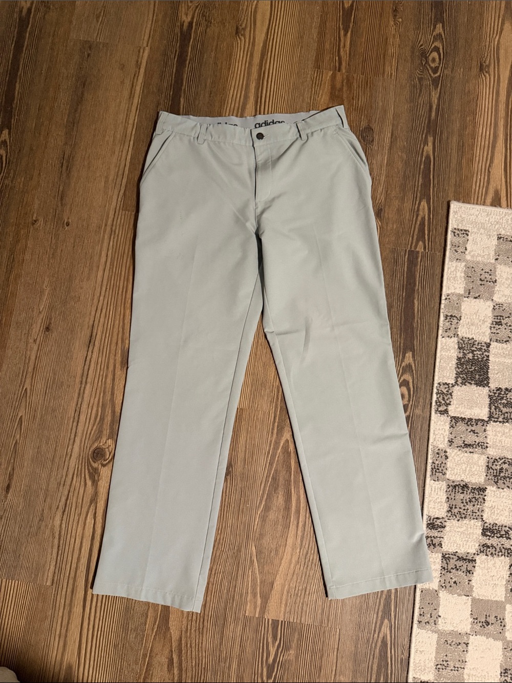 adidas Men's Light Gray Dress Pants